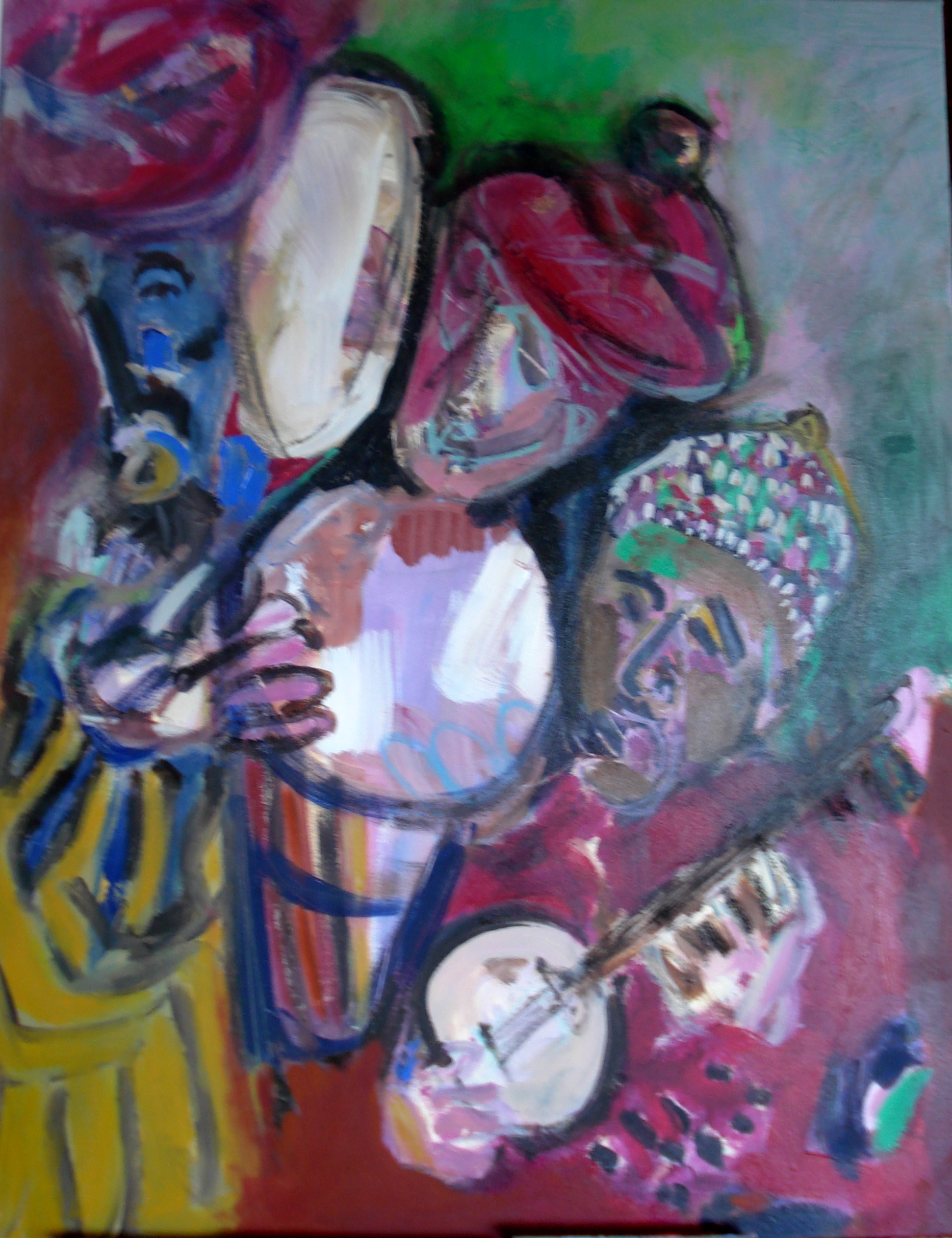 3 Musiker - Acryl, Leinwand - 90 x 70 cm